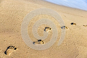 Footsteps on the sand