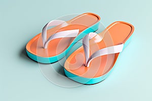 Footwear charm pastel colored flip flops create a visually appealing ensemble