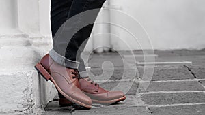 Footwear in monochrome photo