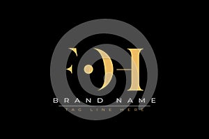 FOP abstract letter logo design