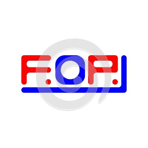 FOP letter logo creative design with vector graphic, FOP simple and modern logo