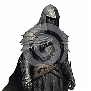 Foramen Guard In Black Armor And Helmet With Cape Artwork