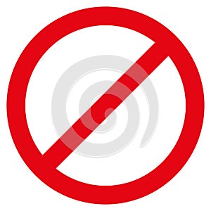 Forbid Flat Icon Symbol