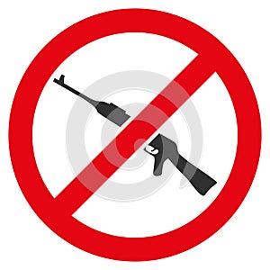 Forbid Kalashnikov Weapon Flat Icon Image