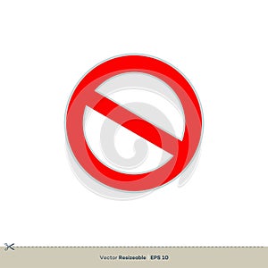 Forbid Sign Vector Logo Template Illustration Design. Vector EPS 10 photo