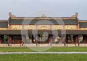 Forbidden city behind the Palace of Supreme Harmony, Imperial City inside the Citadel, Hue, Vietnam photo
