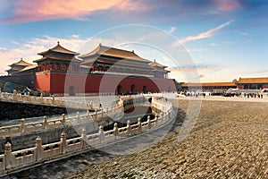 Forbidden City in Beijing ,China. Forbidden City is a palace com