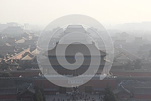 The Forbidden City in fog