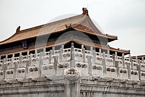 Forbidden City Gugong in Beijing, China. View on Pavilion