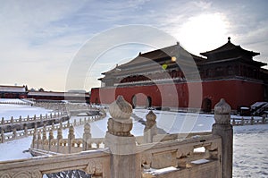 The Forbidden City after the snow is very majestic