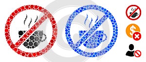 Forbidden Coffee Mosaic Icon of Circle Dots