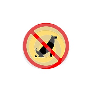 Forbidden dog bullshit icon can be used for web, logo, mobile app, UI, UX