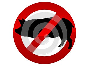 Forbidden icon swine flu virus