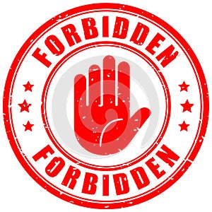 Forbidden rubber stamp