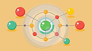 A force field diagram visually depicting the repulsive and attractive forces between atoms in a molecule aiding in the photo