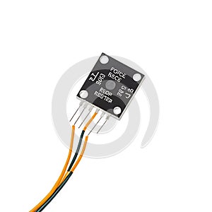 Force Sensitive Resistor isolated on a white background