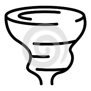 Force tornado icon, outline style