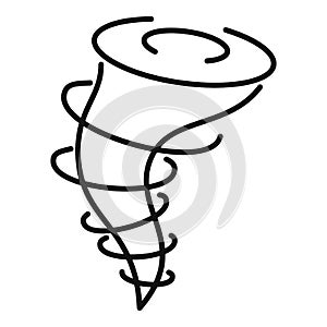 Force tornado icon, outline style