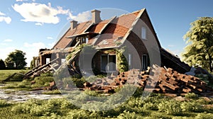 force wind damage house