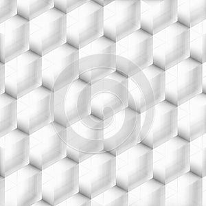Transparent cubes in white perspective photo