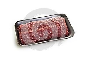 Forcemeat isolated on a white background in a package