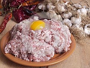 Forcemeat and spices