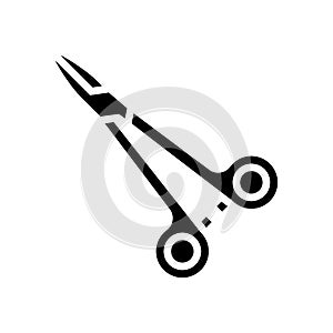 forceps medical glyph icon vector illustration