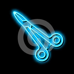 forceps medical neon glow icon illustration