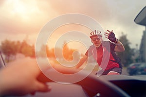 Forcing the right of way on the road