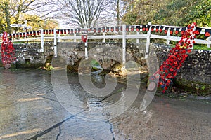 The Ford crossing the River Tarrant between Tarrant Monkton and Tarrant Launceston, Dorset, U