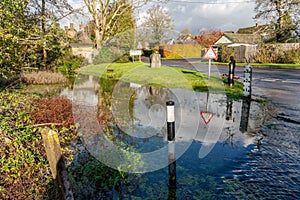 The Ford crossing the River Tarrant between Tarrant Monkton and Tarrant Launceston, Dorset, U