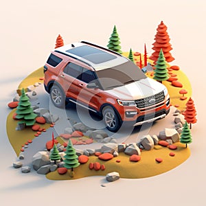 Ford Explorer: Multicolored Landscapes And Playful Illustrations In 3d Render Trailer