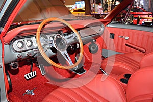 1965 Ford Mustang Fastback dashboard at 25th Trans Sport Show in Pasay, Philippines