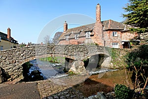 Ford and packhorse bridge at Allerford, Somerset