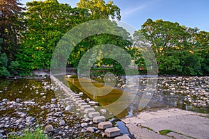 Ford and Stepping Stones across River Wear at Stanhope