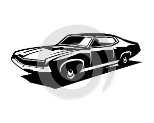 ford torino cobra car isolated vector illustration. Best for logo, badge,