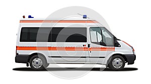 Ford Transit Ambulance isolated