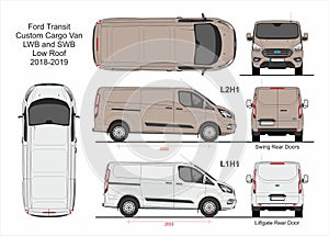 Ford Transit Custom Cargo Van L1H1 and L2H1 2018-2019