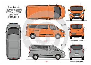 Ford Transit Tourneo Custom Van L1H1 and L2H1 2018-2019