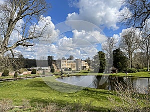 Forde Abbey Viewed From The Far Side Of The Lake - Somerset, England.