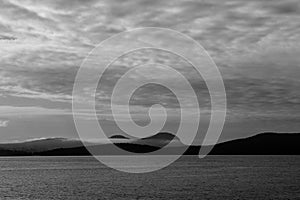 Noire Seascape over Puget Sound Near San Juan Island Washington photo