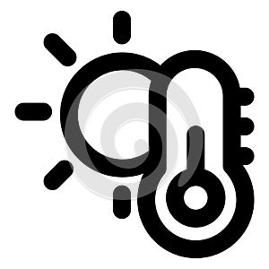 Forecast, hot bold outline vector icon which can easily modify or edit