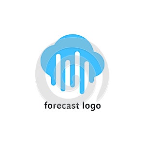Forecast logo with melted blue cloud
