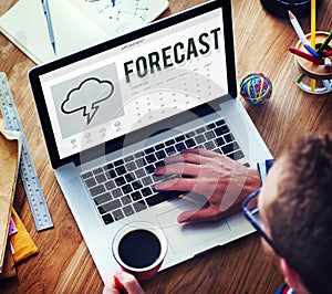 Forecast Overcast Weather Report Concept