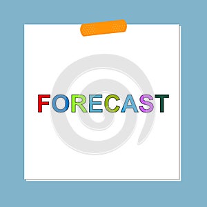 forecast post it on blue