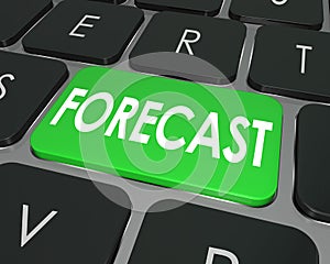 Forecast Word Computer Keyboard Button Future Finance Budget Est