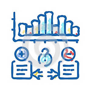 forecasting business process icon doodle illustration