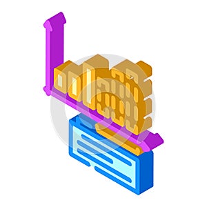 forecasting business process isometric icon vector illustration