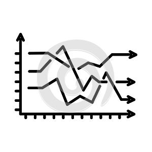 Forecasting Model Black And White Icon Illustration