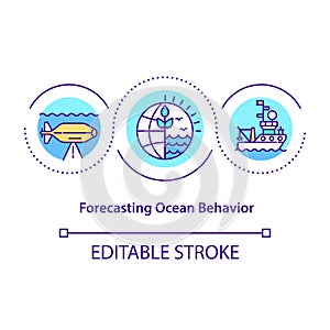 Forecasting ocean behavior concept icon